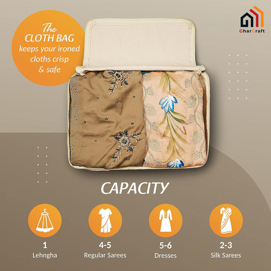 Premium canvas cotton clothes storage bags
