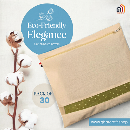 Cotton Saree Cover with Zip & Mesh Window